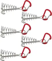 GAROZATION 5pcs Aluminium Alloy Tent Pegs with Windproof Deck Anchors for Camping Versatile Tent Tie Down Stakes with Rope for Outdoor Activities