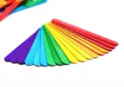 2x 240 Kids Art Wooden Craft Stick Paddle Pop Mixed Color