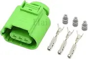 BIZOCA 3 Hole AC Assembly Automotive Knock Sensor Engine Cable Sealed Plug Auto Parts 8E0973703B Car Socket for(1 x Female)