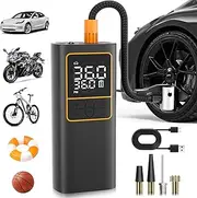 Sivomens Tyre Inflator Portable Air Compressor, Cordless 7000mAh Air Pump 150PSI with 5-Mode Accurate Pressure, Digital LCD Display, Quick Inflation AutoStop for Cars, Bikes, Motorcycles, Balls