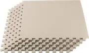 Multipurpose 24"x24" Foam Tiles - Kid-Friendly Exercise & Play Mat in Sand