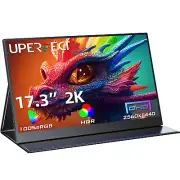 17.3" UPERFECT 2K Portable Monitor 2560x1440 100%sRGB HDMI USB-C VESA Compatible