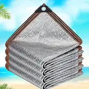 99% Reflective Aluminet Shade Cloth, Heavy Duty Shade Cloth for Plants/Car - Heat Protection, HDPE, Sunblock Mesh Sun Screen Fabric Shade Tarp with Grommets (Size : 2×6m)