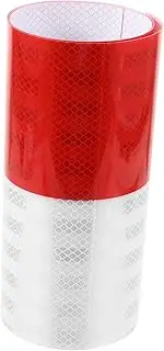 ASAKKURA 1 Roll Reflective Film Tape for Traffic Safety Long Wide High Reflectivity Driveway Reflective Strip Easy Installation Warning Tape for Road Studs and Electric Poles