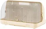 Baby Bottle Drying Rack with Cover, Clear Cover Baby Bottle Storage Container with Drain Tray, Feeding Station, Kitchen Cabinet Organizer for Cups Tableware