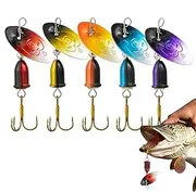 Swivel Baits for Fishing Lures Spinner Baits - Fishing Lures Gear Kit for Glitter Fishing Lures | Fishing Lures Spoon Lures 360 Rotation Swimbait Gay Lure