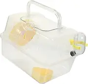 HAPINARY Hamster Transparent Cage Portable Mouse Carrier for Pets Durable Nursery Container for Hamsters Mice and Ferrets Lightweight Travel Case for Pet Owners