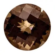 Gemstone Smoky Quartz Aa Quality 8mm Round Checkerboard