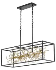 Bethel International 8-Light Chandelier with Branch & Crystal Accents