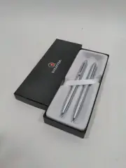 Sheaffer 100 Brushed Chrome Ballpoint Pen/0.7mm Pencil Set
