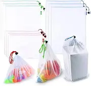 Oopsu 12 Pack Toy Storage Toy Organization Bath Toy Organizer Mesh Bags Eco Friendly Washable Mesh Bags for Playroom Organization Baby Toys Game Pieces Toy Sets Bathtub Toys