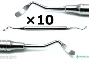 10× Dental Scraper Curved Blade Grafting Surgical UPGRADED