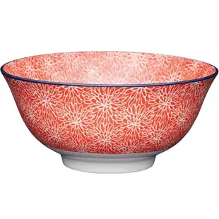 台灣現貨 英國《KitchenCraft》陶製餐碗(花簇紅) | 飯碗 湯碗