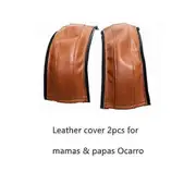 New Stroller Leather Covers For Mamas & Papas Ocarro Pram Handle Sleeve Case Armrest Protective Bar Cover Accessories mom 2pcs brown