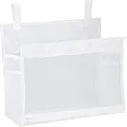 Coehaopike Mesh Bath Toy Organizer Bathtub Toy Holder Large Opening Decor Multifunction Bath Toy Storage,Net Bag for Bathroom (White)