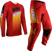 Leatt 3.5 Red, set jersey/textile pants , color: Red/Orange/Black , size: L