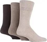 [SockShop] 3x Pairs of Mens Plain Gentle Grip Non-Elastic Socks/UK 6-11 Eur 39-45