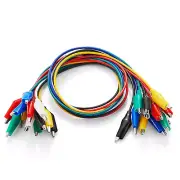 12PCS Alligator Clips Electrical, 6 Clolors Test Wires Set, 22AWG Copper Wire fo