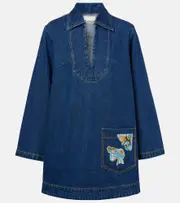 [Alemais] Alémais Speedy denim minidress UK 14 blue