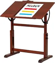 MEEDEN Adjustable Art Drafting Table: 35.5" x 23.5" Artist Drawing Desk - Solid Beech Wood Craft Studio Table - Large Tilting Tabletop for Adults Artists Wrtiting Working Painting