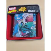 Marvel Comic Strips Graphic Leather TriFold Wallet With collector tin