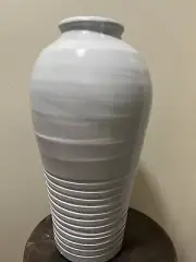 Tall French White Vase