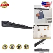 Elegant Wall Mounted Coat Rack - 10 Hook Bamboo Design for Home Decor