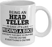 Head Teller Gift, Head Teller Mug, New Head Teller, Best Head Teller, Funny Head Teller Gift, Head Teller Gift idea, Head Teller Promotion 11 Oz White Mug
