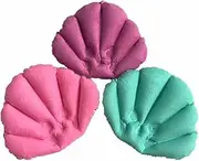 Home Bathtub Pillow,Inflatable Terry Cloth Covered Bath Cushion with Suction Cups | Cute Shell Shape Bathtub SPA Pillow for Hotels,