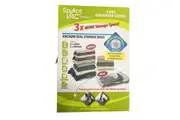 Space Vac Organiser Combo 4Pk Space Saver Vacuum Bag Travel Reusable