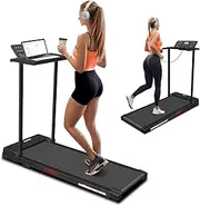 AoraPulse Foldable Treadmills for Home, 3.0HP Under Desk Treadmill, Folding Compact Small Running Treadmill with 12 Preset Programs LED Display, Desk Treadmill for Office with 320 LBS Capacity
