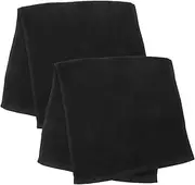 OSOLADY 2 Pcs Pure Cotton Black Hair Towels Microfibre Beach Towel for Wet Hair Fast Drying Hair Towel Wrap