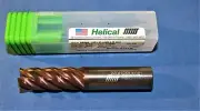 New Helical 5/8 Dia. X 1-5/8 LOC 5 Flute 0.030 cr Titanium Coated 3Pcs Available