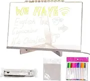 LED Noteboard Colors, Light Up Noteboard - Acrylic LED Whiteboard - Memo Tablet Letter Notebook Doodle Whiteboard for Shop Cafe Bar School
