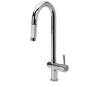 VALE Superb Goose Neck Kitchen Mixer Tap - with Pull-Out - Chrome