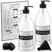 2 Pack Liquid Laundry Detergent Dispenser for Laundry Room, (64 Oz)