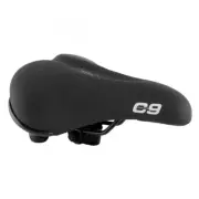 Cloud-9 Mens Bicycle Comfort Seat Springs, Relief Channel Multi-Stage Foam Black