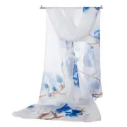 Spring And Summer Scarves For Women Lightweight And Long Versatile Sunscreen Shawl Scarves (Blue)