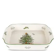 Spode Christmas Tree Rectangular Handled Dish