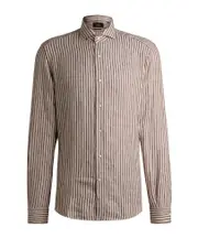 striped linen shirt SHIRTS CM42,SHIRTS CM43,SHIRTS CM40,SHIRTS CM41,SHIRTS CM39,SHIRTS CM44 Nude