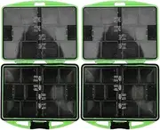 2Pcs ABS Rubber Fishing Tackle Accessories Storage Box Portable Outdoor Bait Hook Case