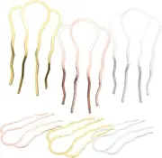 TOVINANNA Stylish Metal Hair Fork Pins Clip Combs Side Hair Combs for Women Girls Styling