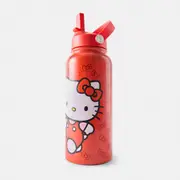 946ml Red Hello Kitty Stainless Steel Cylinder Drink Bottle