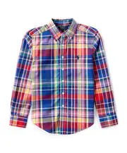 plaid shirt XL RED ROYAL MULTI