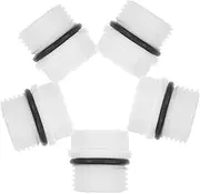 ULTECHNOVO 5pcs Male Thread Ppr Pipe End Cap Connectors for Garden Hose and Sprinkler Systems Leakproof Water Pipe Plug for Home Irrigation and Watering White Design