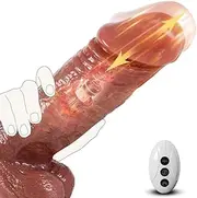 9.6 Inch Thrusting Dildo Vibrator, Huge Realistic Thick Dildos with Thrusting and Vibration, Big Dildo for Advanced Players, Large Size Silicone Dildos Adult Sex Toy for Women Men