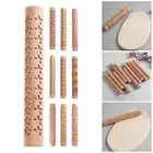 Rolling Pin Eco-friendly Fine Workmanship Christmas Themed Pattern Engraved