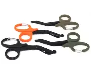 Camping Shears Scissors, Outdoor Scissors, Shears, Black Coated, with Clip