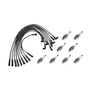 8 x NGK Spark Plugs + Bosch Leads Kit for Holden Calais Commodore VC VH VK VL