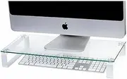 ESSELTE 30051 Monitor Stand Glass,60CM White Legs